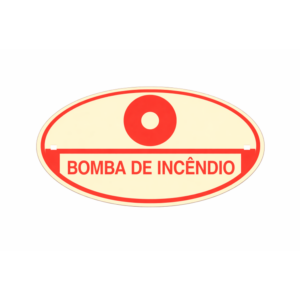 Placa Oval Bomba De Incêndio