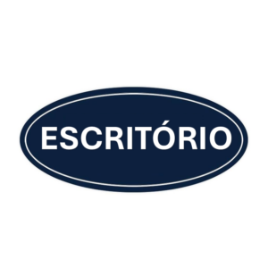 Placa Oval Escritório