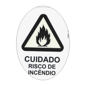 Placa Oval Incêndio