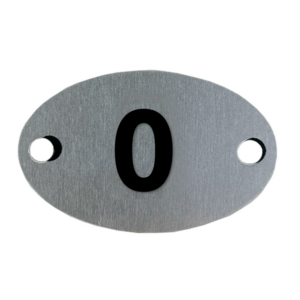 Placa Oval Numero 0