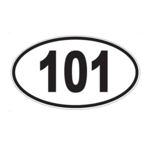 Placa Oval Numero 101