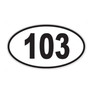 Placa Oval Numero 103