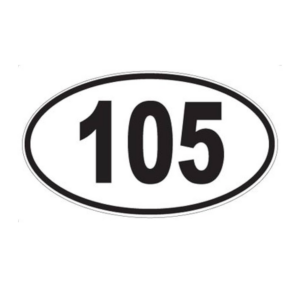 Placa Oval Numero 105