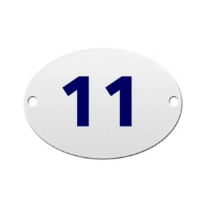 Placa Oval Numero 11