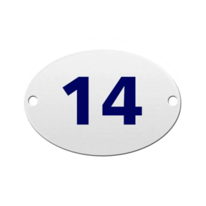 Placa Oval Numero 14