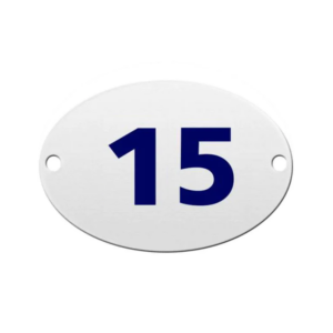 Placa Oval Numero 15
