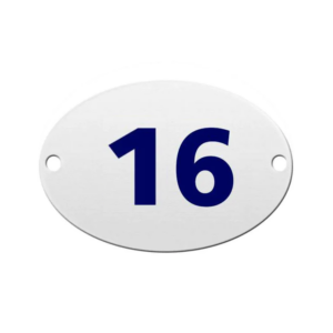 Placa Oval Numero 16