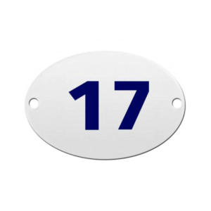 Placa Oval Numero 17