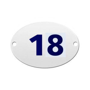 Placa Oval Numero 18
