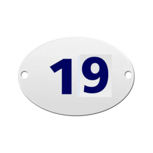 Placa Oval Numero 19