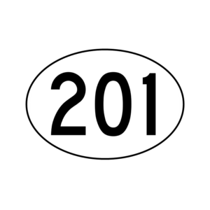 Placa Oval Numero 201