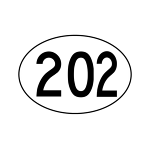 Placa Oval Numero 202