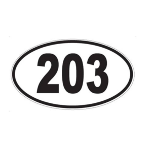 Placa Oval Numero 203