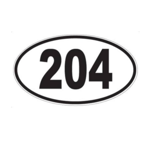 Placa Oval Numero 204