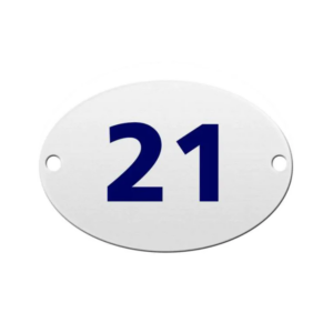 Placa Oval Numero 21