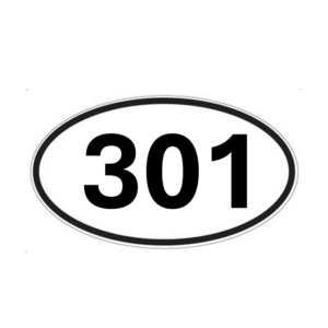 Placa Oval Numero 301