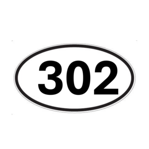 Placa Oval Numero 302