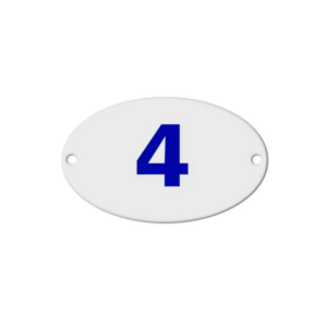 Placa Oval Numero 4