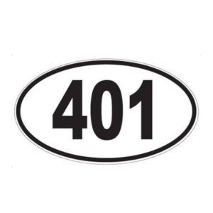 Placa Oval Numero 401