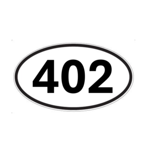 Placa Oval Numero 402