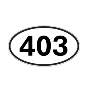 Placa Oval Numero 403