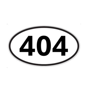 Placa Oval Numero 404