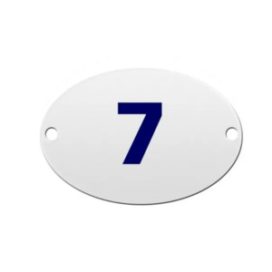 Placa Oval Numero 7