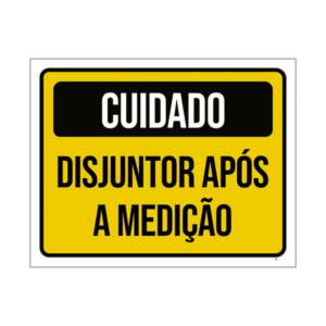 Placa Retangular Disjuntor Apos Medição