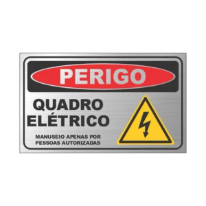 Plaqueta Abs 15x10 - Perigo Quadro Elétrico