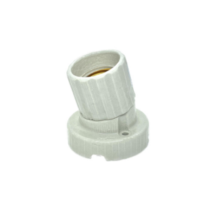 Bocal Porcelana E-27 Curvo