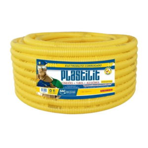 MANGUEIRA CORRUGADA AMARELA 1" (25M) PLASTILIT