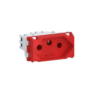 MODULO TOMADA 2P+T 10A VERMELHA LINHA BELEZE